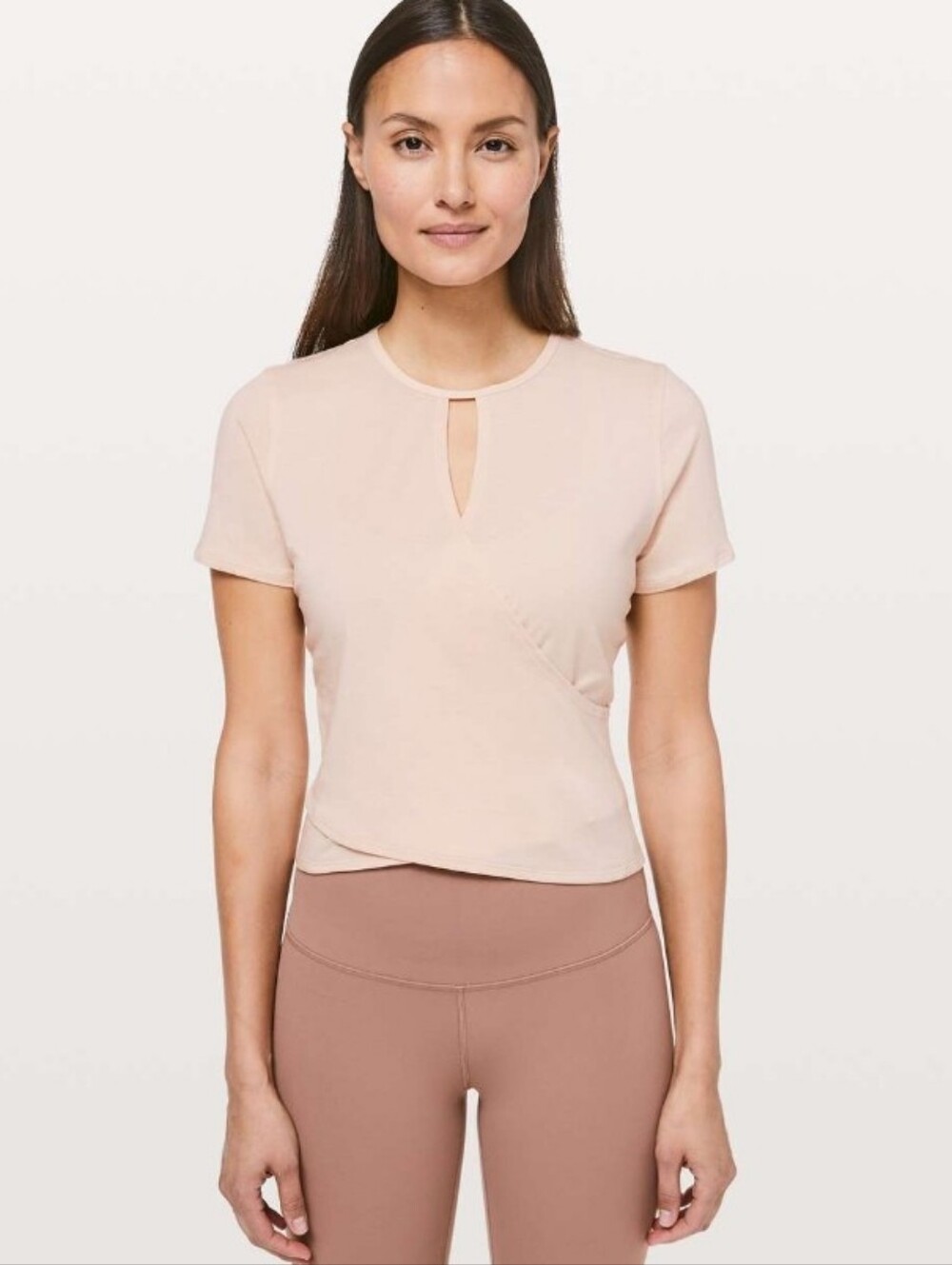Lululemon Round Trip Tee, Size ? Blush Pink Yoga Pilates